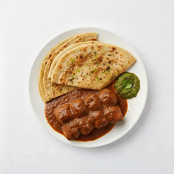Bihari Chicken Boti with chatpata paratha